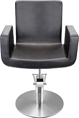 Sibel Attractio Fauteuil de Coiffure Noir / Base Pied Rond