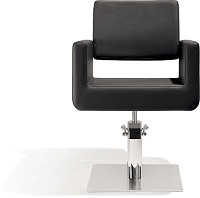 Sibel Felicitas Fauteuil de Coiffure Noir / Base Pied Carré