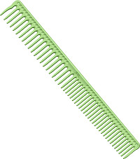 JRL J306 Long Round Tooth Comb 9" Vert Clair