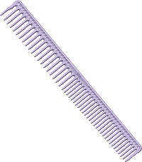 JRL J306 Long Round Tooth Comb 9" Violet