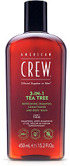  American Crew 3-in-1 Tea Tree Shampooing, Conditioneur & Cheveux et Corps 450 ml 