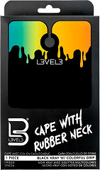 L3VEL3 Cape avec Col en Caoutchouc Gouttes Multicolore