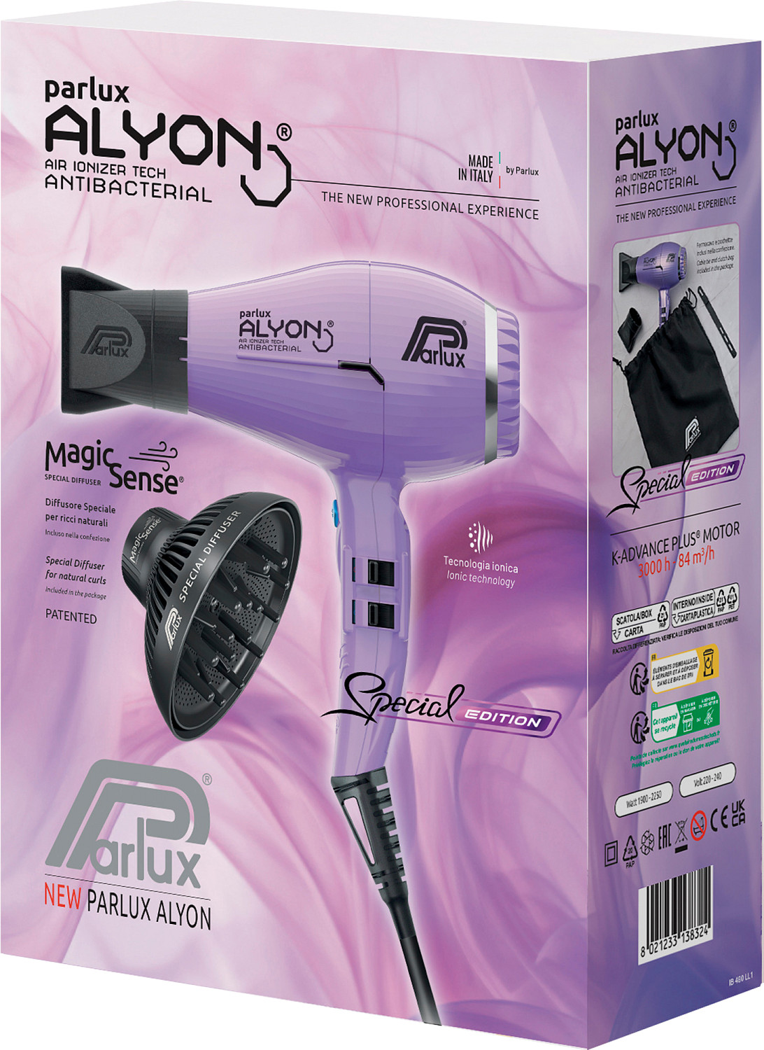  Parlux Alyon Ionic Lila avec MagicSense 