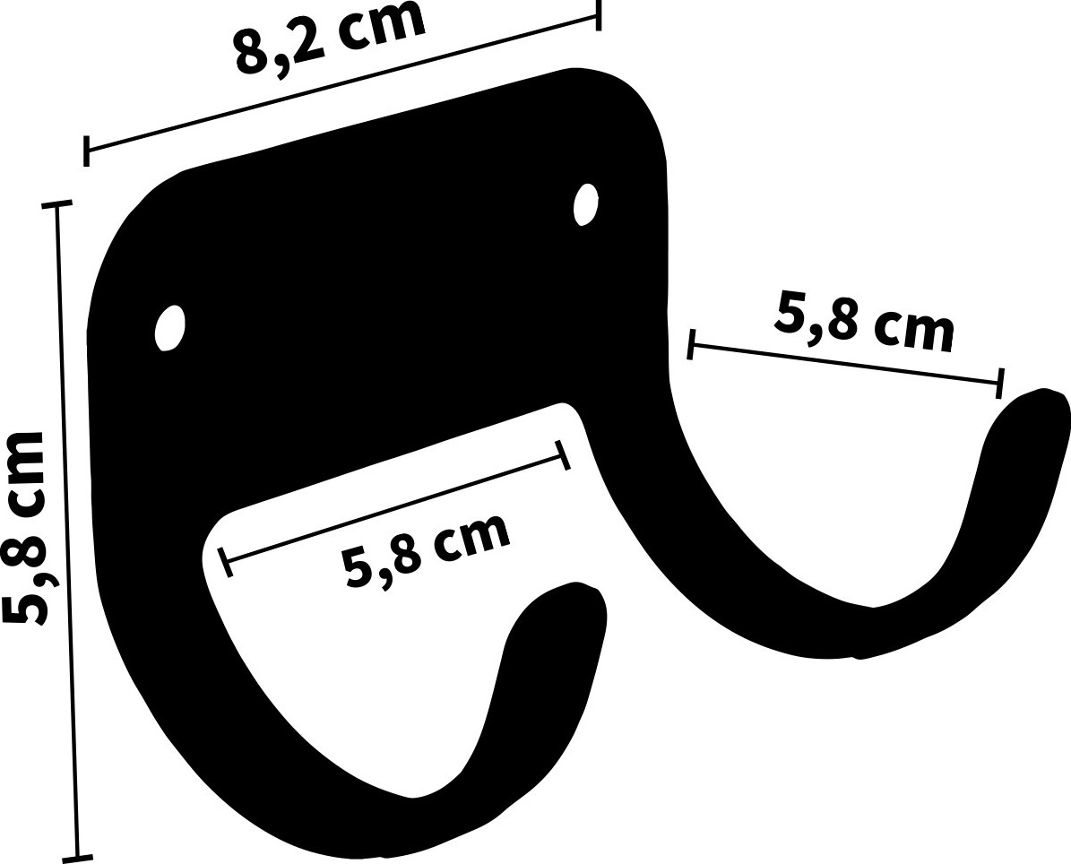  Efalock Support pour S&egrave;che-Cheveux en Forme de T Noir 
