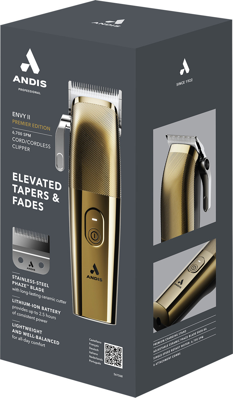  Andis Envy II Premium Clipper Gold 