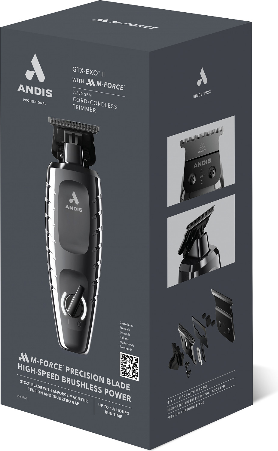 Andis GTX-EXO II Trimmer M-Force Noir 