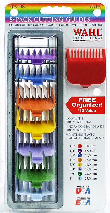  Wahl Professional Set peignes adaptables en nylon - 8 pcs. 