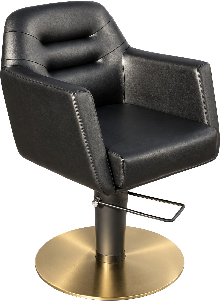  Hairway Fauteuil de coiffure LOOP Noir et Dor&eacute; 