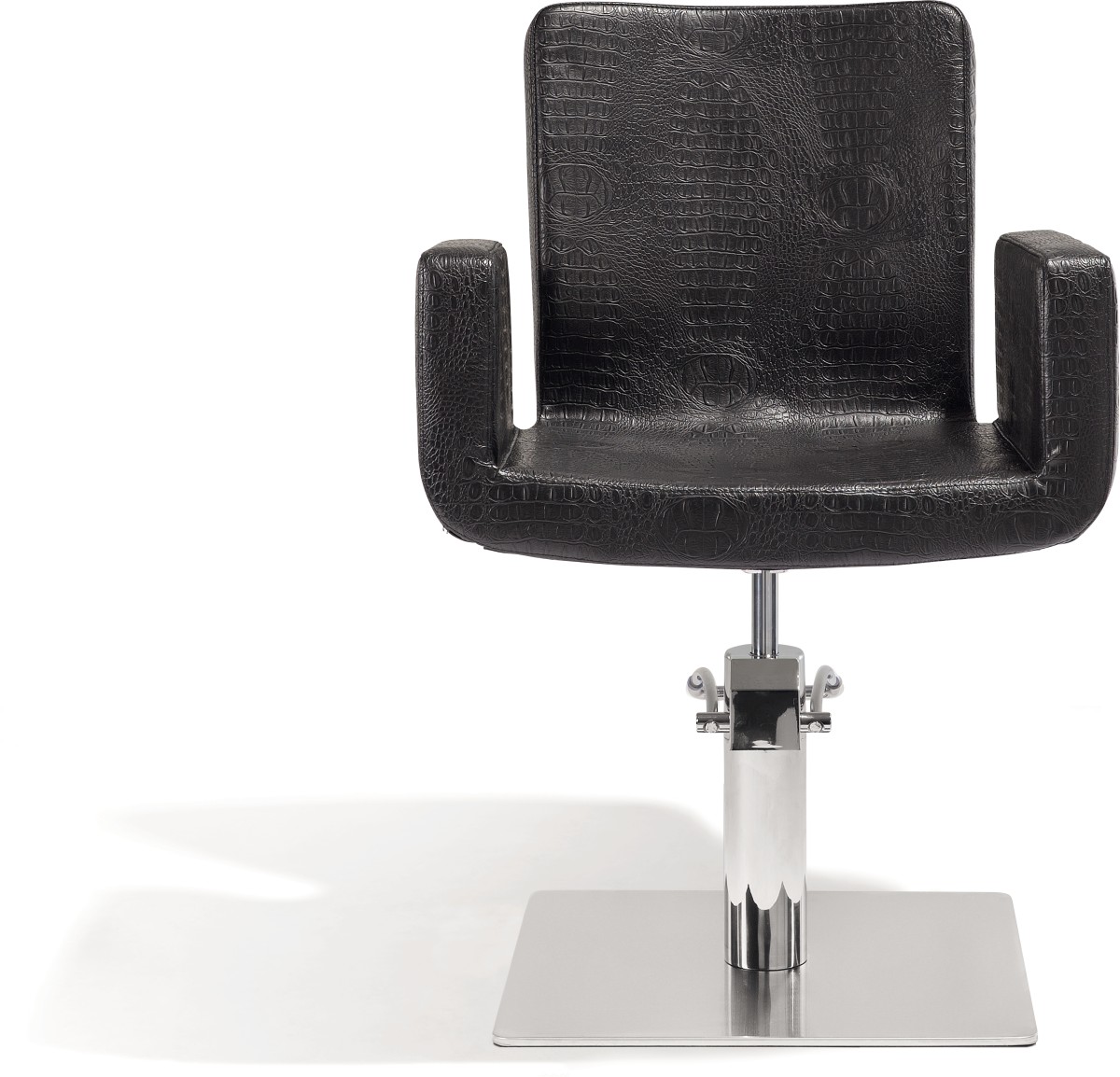  Sibel Attractio Fauteuil de Coiffure Croco Noir / Base Pied Carr&eacute; 