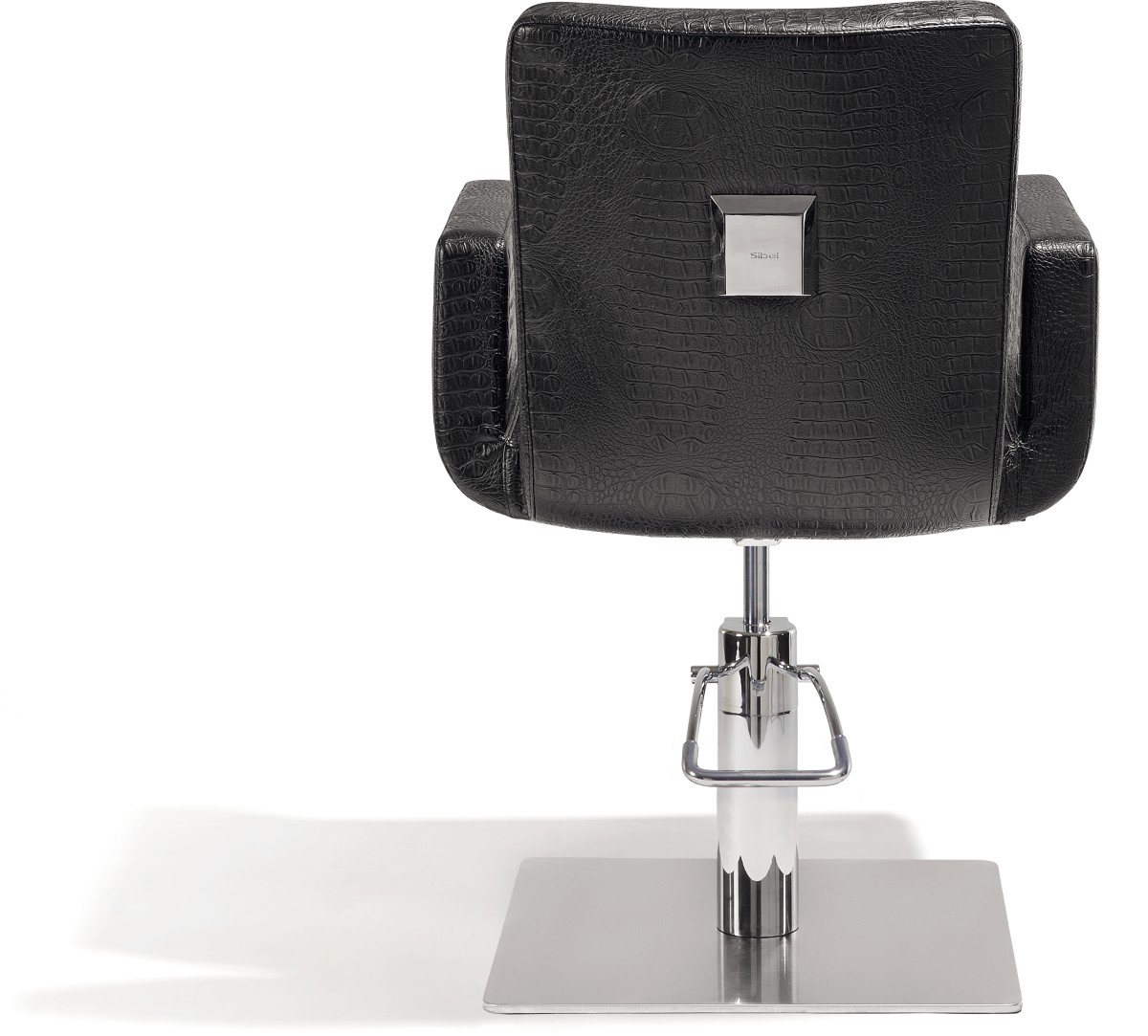  Sibel Attractio Fauteuil de Coiffure Croco Noir / Base Pied Carr&eacute; 