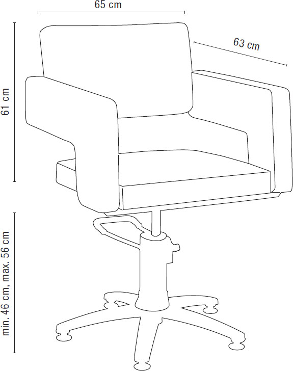  Original Best Buy Odeon  Fauteuil de Coiffure  Noir / Base Pied Etoile 