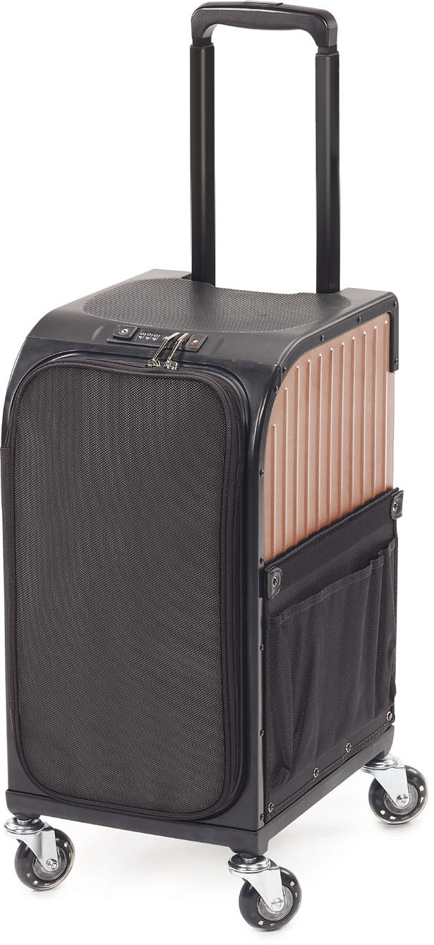  Sibel RollerCoaster Stoolcase  Valise-Tabouret roulant / Or Rose 