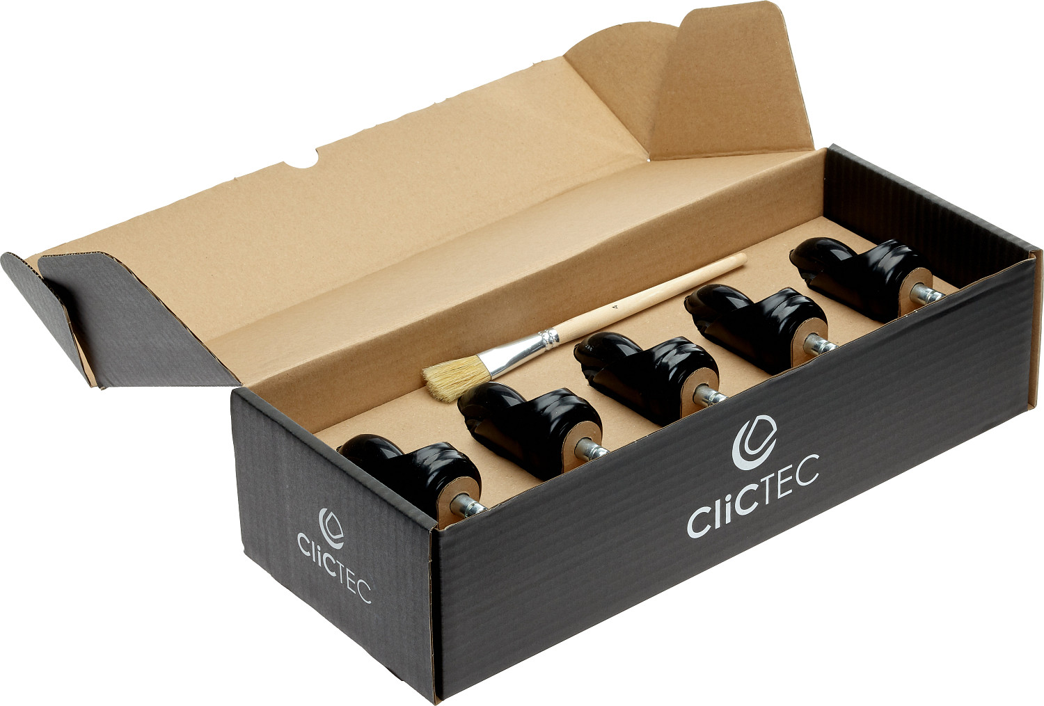  Efalock Clic Tec Roulette noire pour Tabouret 5 pi&egrave;ces 