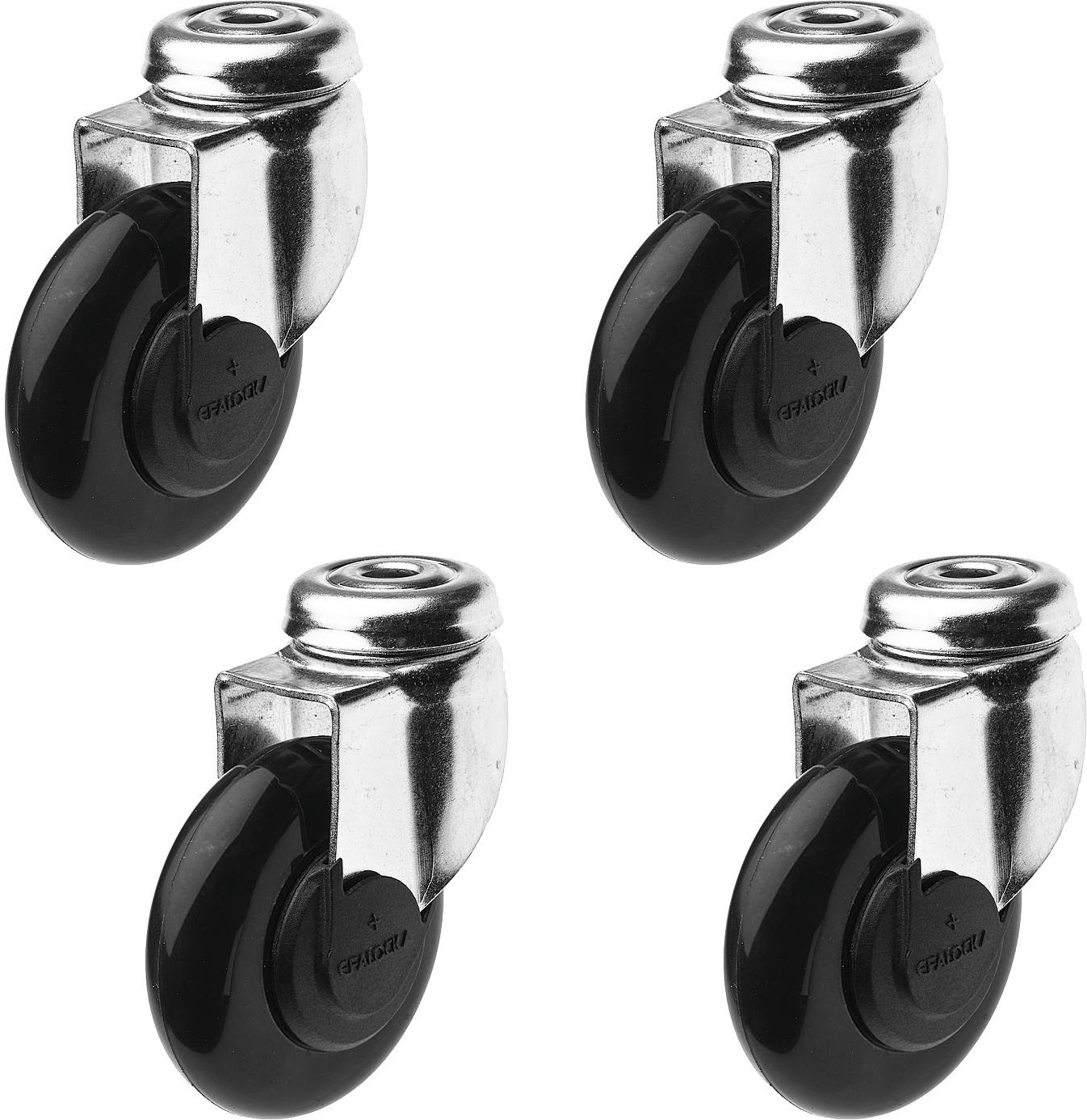  Efalock Clic Tec Roulette argent pour Piccolo 4 pi&egrave;ces 