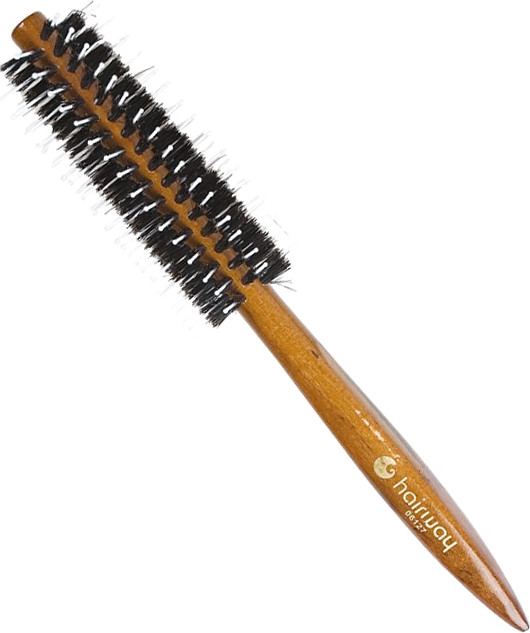  Hairway Brosse ronde "Glossy Wood" 