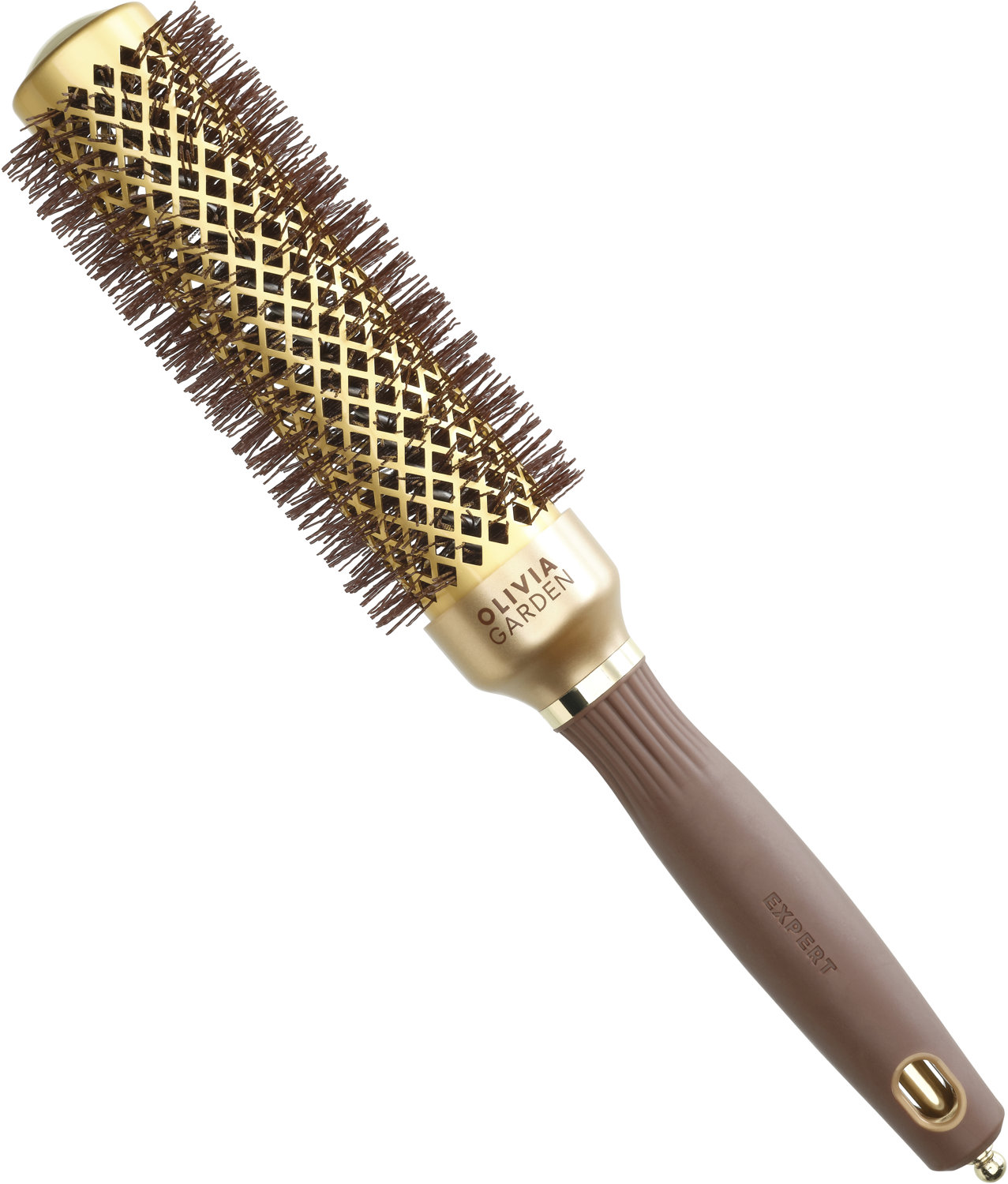  Olivia Garden Expert Blowout Speed Wavy Bristles Gold Brown 35 mm 