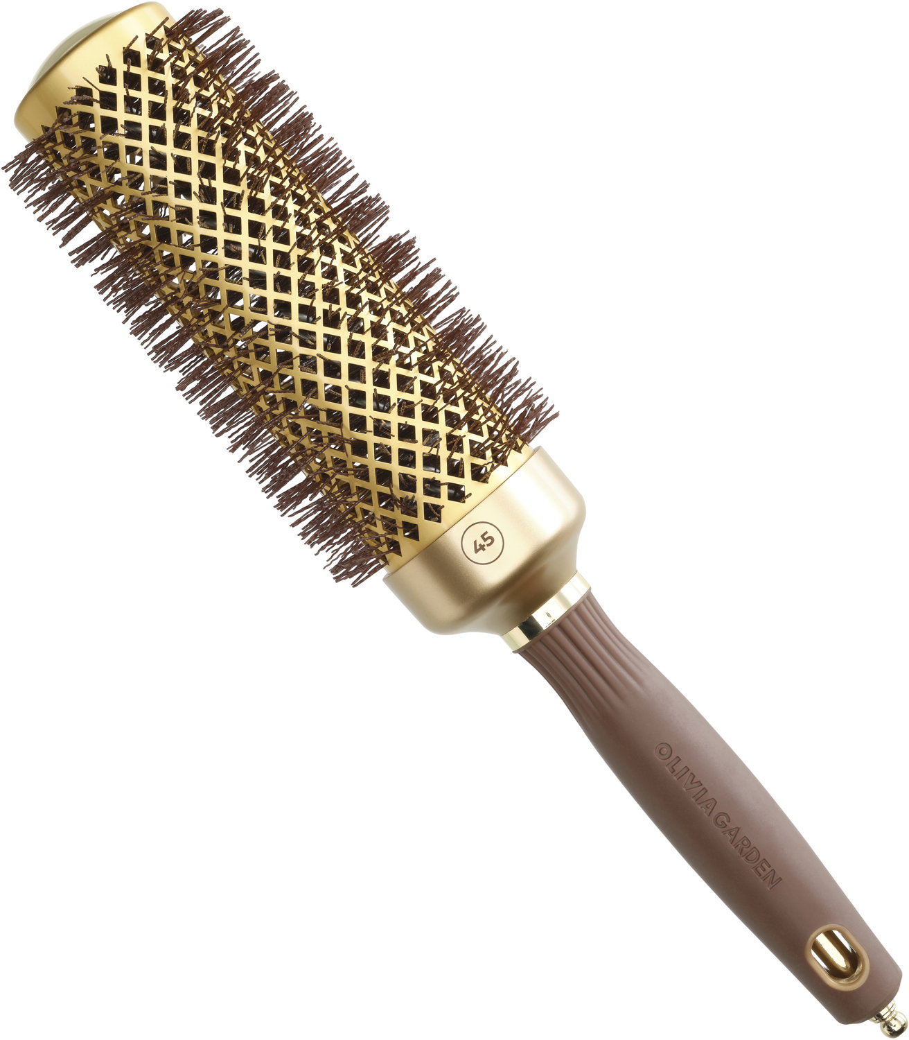  Olivia Garden Expert Blowout Speed Wavy Bristles Gold Brown 45 mm 