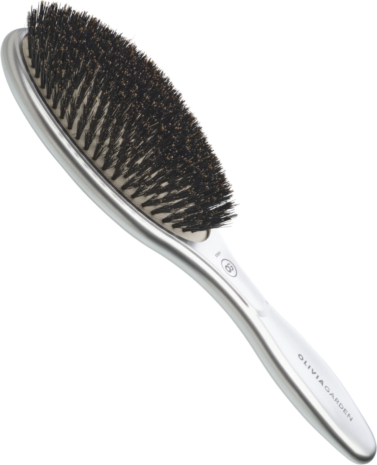  Olivia Garden Expert Care Oval Argent&eacute; en poils de sanglier 