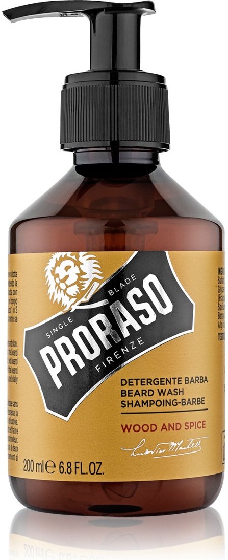  Proraso Shampooing &agrave; barbe Wood and Spice 200 ml 