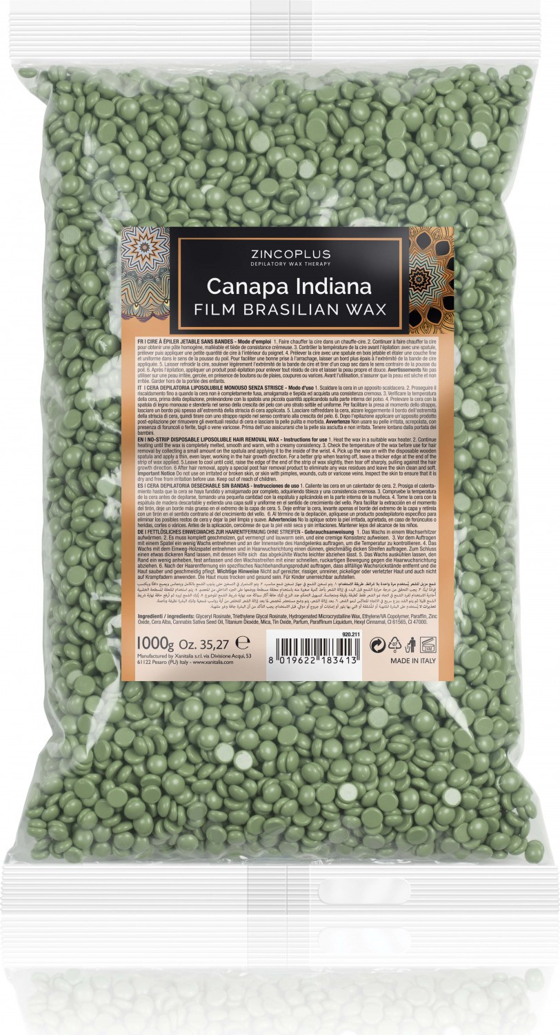  XanitaliaPro Zincoplus depilatory wax Canapa Indiana 1000 g 