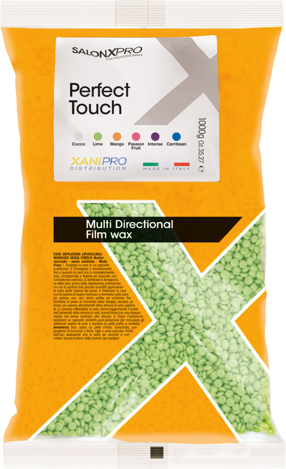  XanitaliaPro The multidirectional perfect touch film wax lime 1000 g 