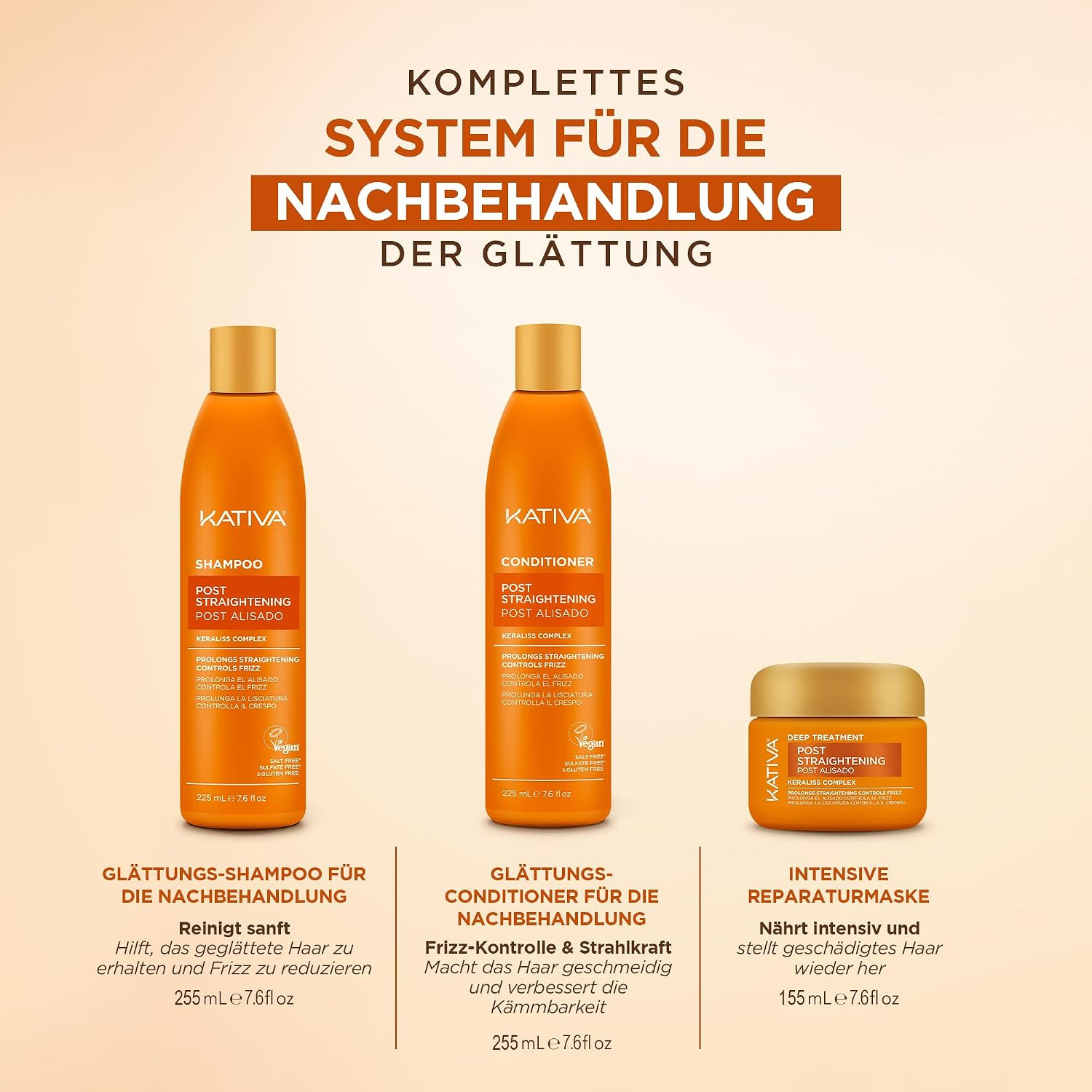  Kativa Post Straightening Keratin Set de 3 