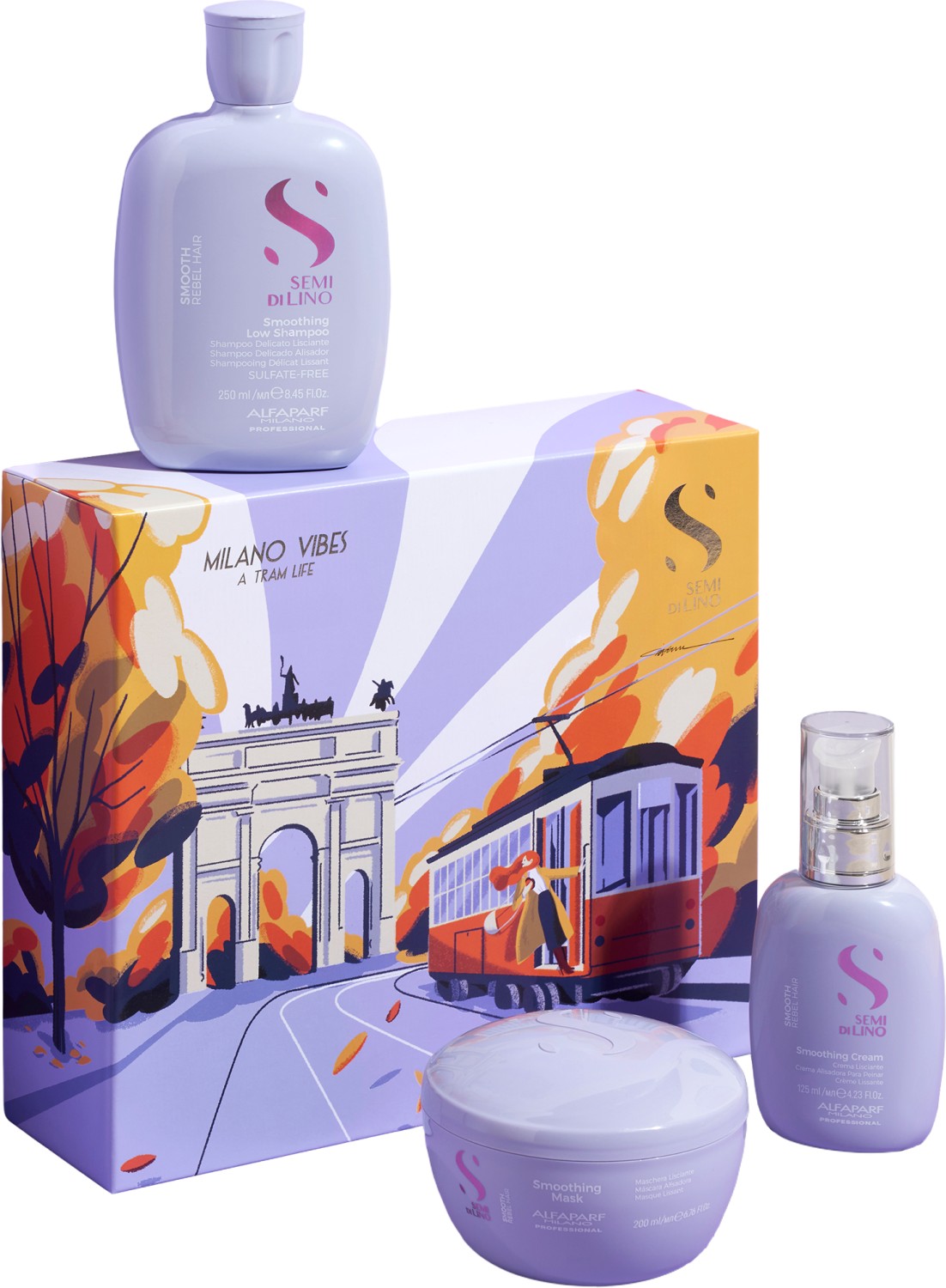  Alfaparf Milano Coffret Cadeau Semi di Lino Smooth Kit 