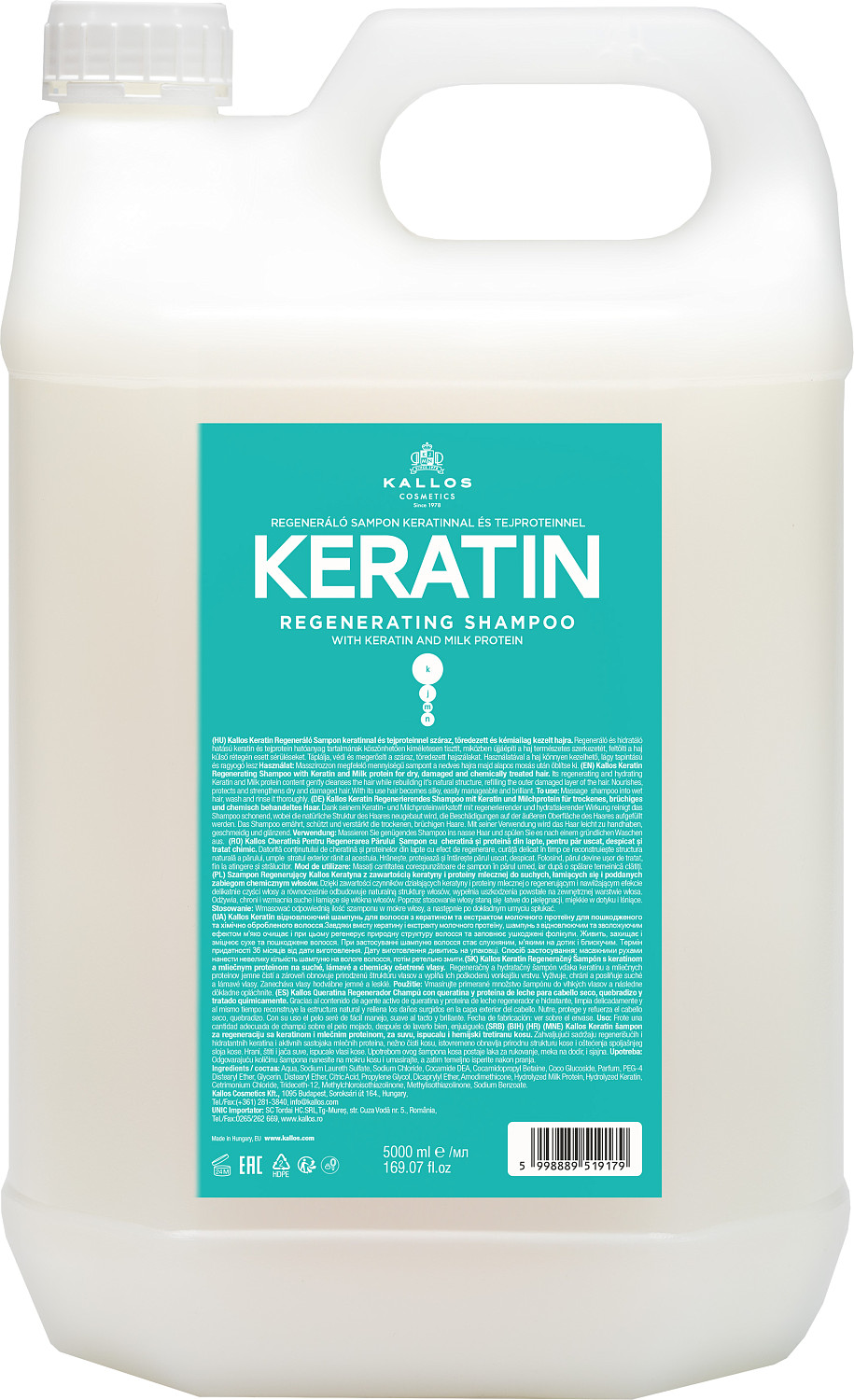  Kallos KJMN Keratin Regenerating Shampoo 5000 ml 