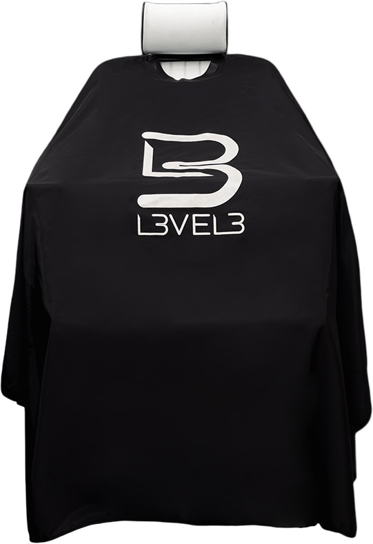  L3VEL3 Cape avec Col Caoutchouc Noir 