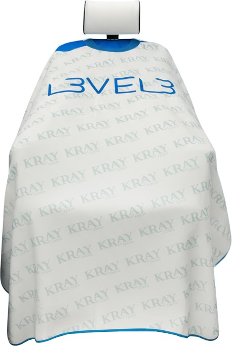  L3VEL3 Cape avec Col en Caoutchouc Gouttes Bleues 
